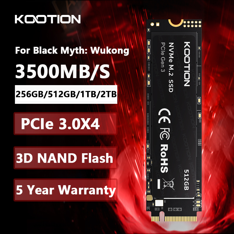 SSD Kootion X15 Lite 512GB M2 NVMe 1800Mbps /1200Mbps Compativel com Notebook e Desktop