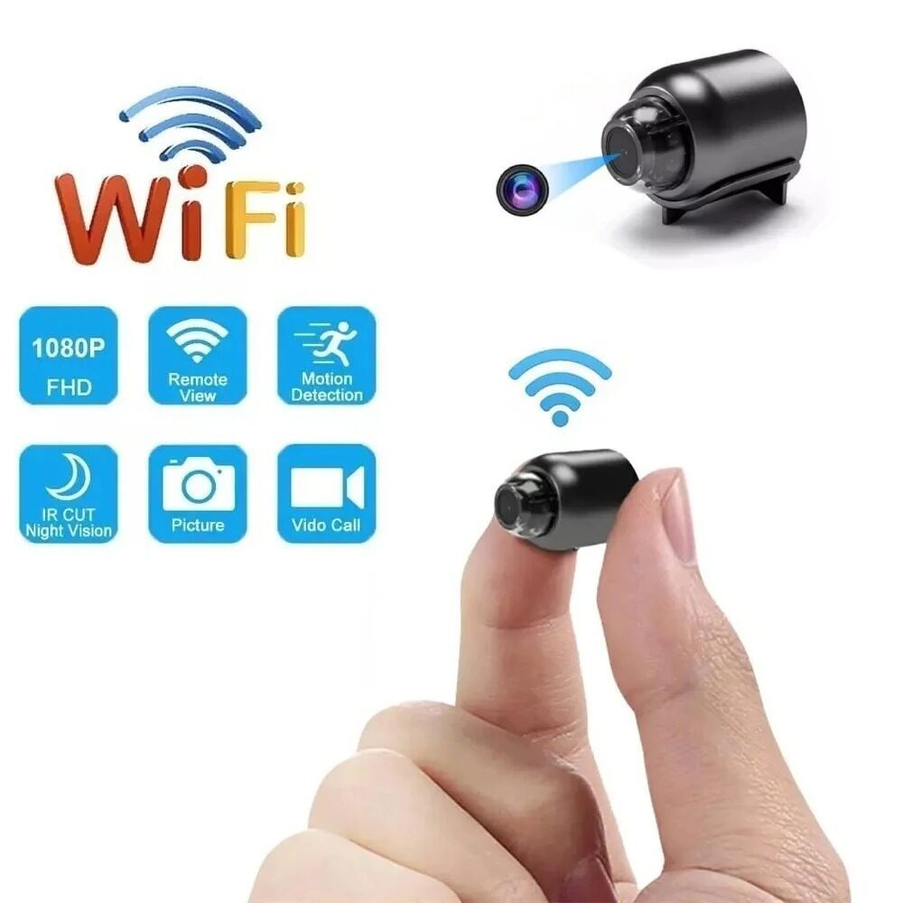 [Gpay / Taxas Inclusas] Mini Camera Secreta Seguranca WiFi Camera com função de gravação cíclica, X5 Mini Camera HD1080P, novo