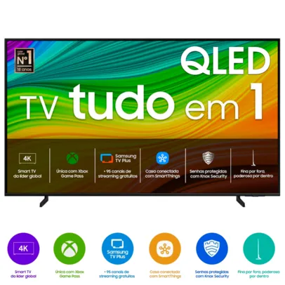 [VIP] Samsung Smart TV 50 QLED 4K Q60D 2024, XBOX Game Pass, Modo Game, Tela sem limites, Design slim, Visual livre de cabos, Alexa built in