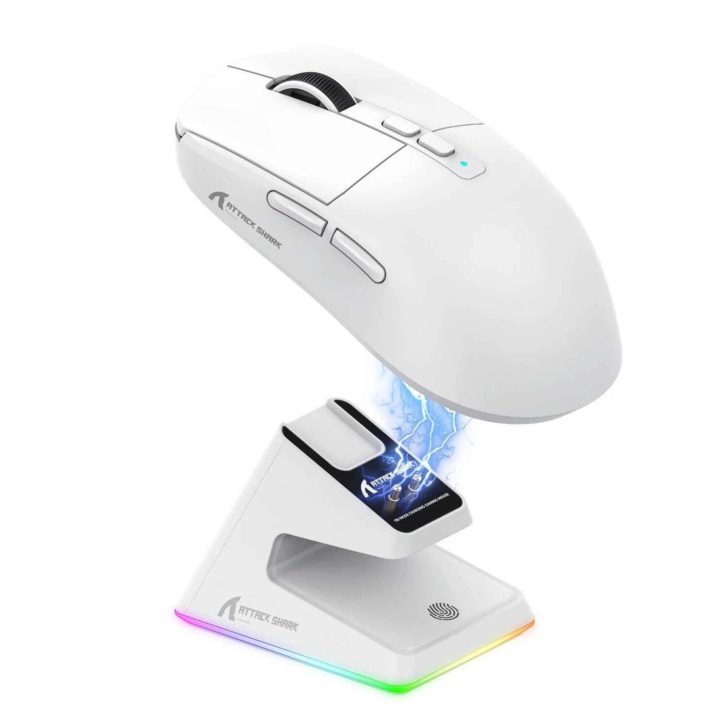 [ Taxa Inclusa | APP | G PAY | MOEDAS R$ 139 ] Mouse Gamer Sem Fio Attack Shark X6, Sensor PAW3395, com Dock de Carregamento