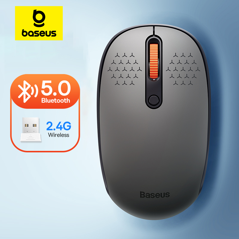 Mouse sem Fio Baseus F01A 1600DPI 250Hz Clique Silencioso