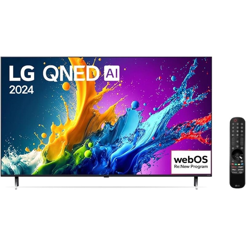 Smart TV 4K 55" LG QNED 55QNED80T Processador 5 Ger7 AI Quantum Dot Nanocell Local Dimming Design Super Slim Alexa/Chr