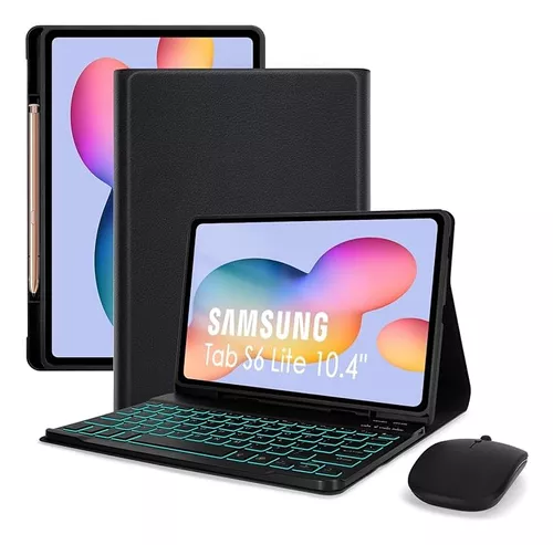 Teclado Retroiluminado + Mouse + Capa Para Tab S6 Lite