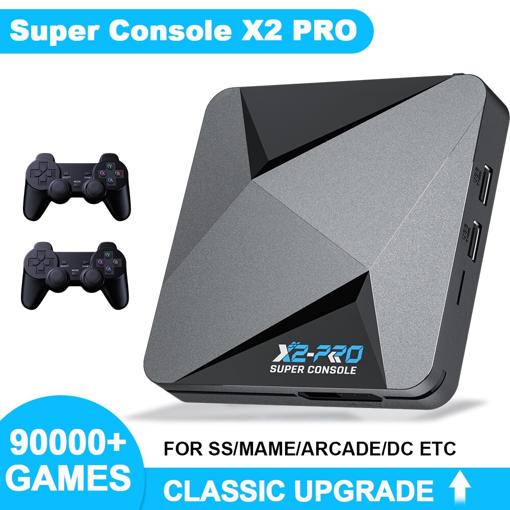 Console Retro de Jogos KINHANK Super Console X2 Pro com 70000 Jogos