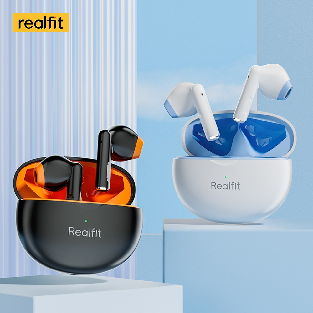 3 UNIDADES Realfit-F2 Fone de ouvido sem fio Bluetooth excelente qualidade Hi Fi TWS Earbuds