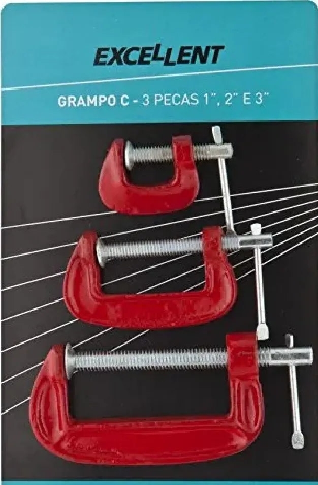 [Leve + Pague - R$20,14] Eda Grampos Tipo C Para Marceneiro