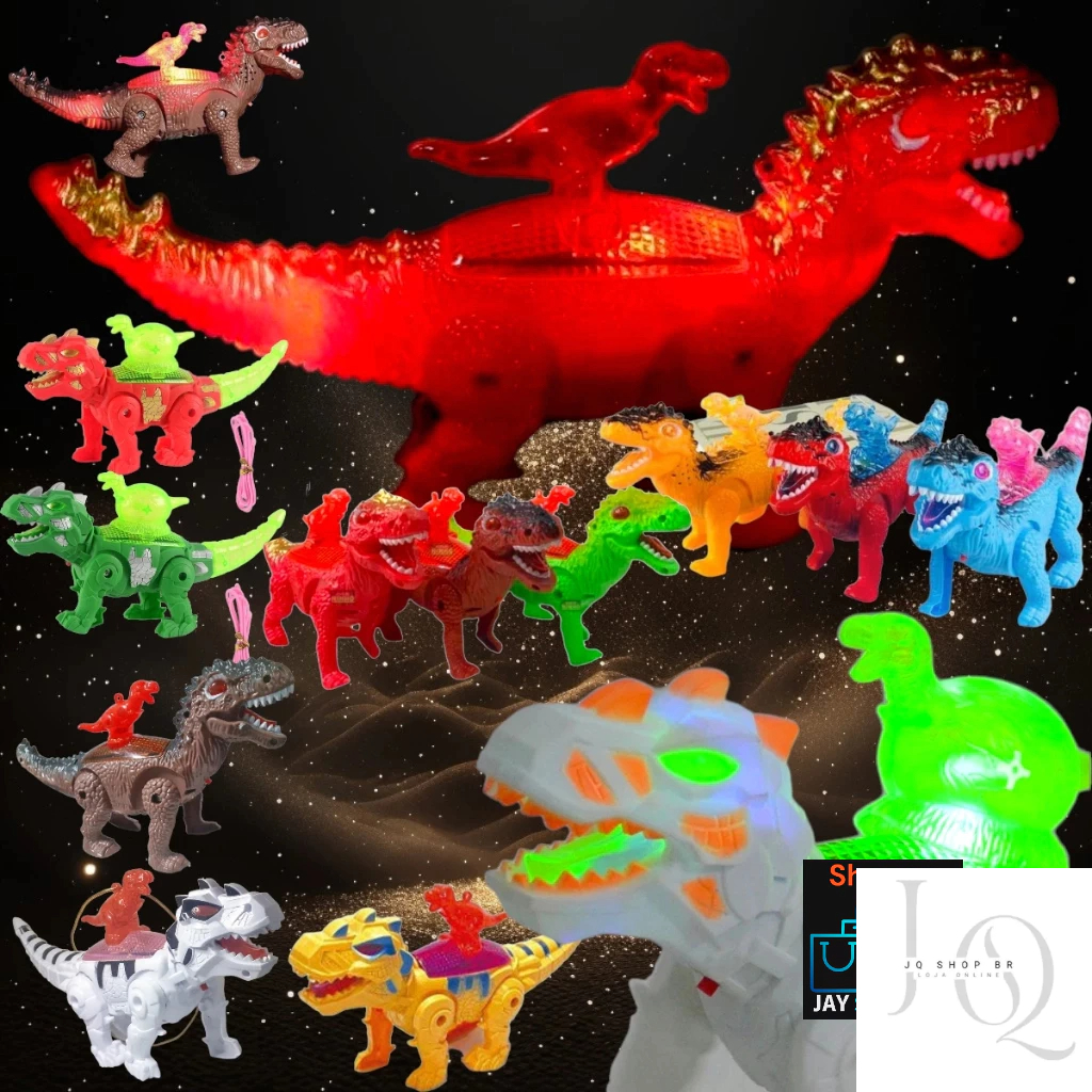 (Produto no Brasil) Brinquedo Dinossauro Robô De Brinquedo Com Luzes Led Movimento E Som