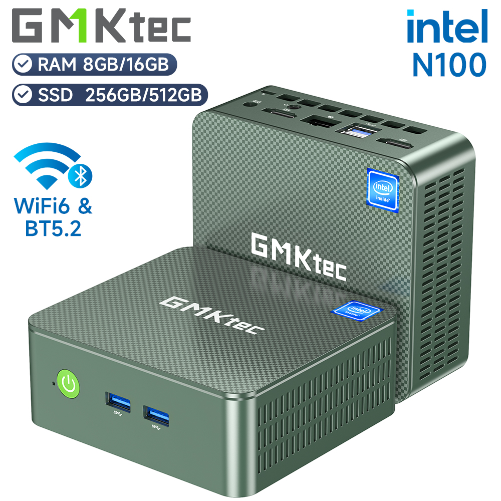 Mini Computador GMKtec-G3 Desktop Intel N100 Windows 11 Pro 8 GB DDR4 256GB