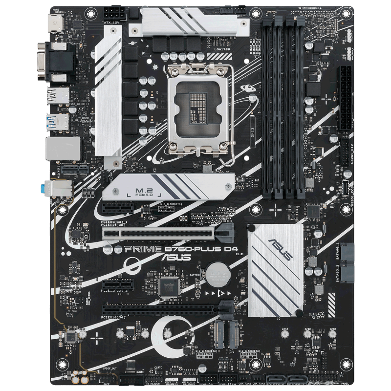 Placa Mãe Asus PRIME B760-PLUS D4 Chipset B760 Intel LGA 1700 ATX DDR4 90MB1CW0-M0EAY0