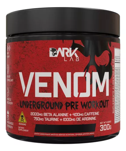 Suplemento em Pó Venom Underground 300g Dark Lab Sabor Mango Loko