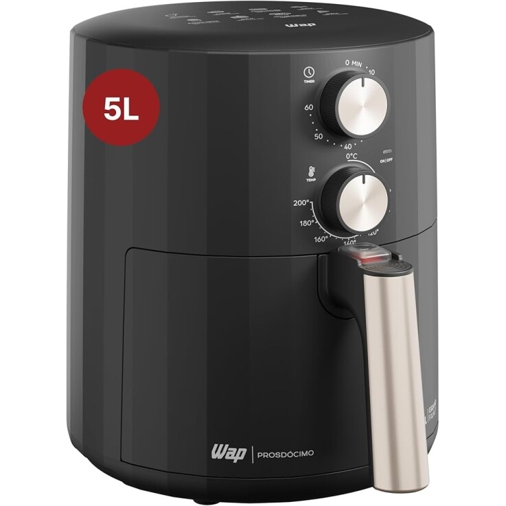 Fritadeira Elétrica Air Fryer Grand Family 5L WAP 1500W 220V