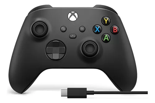 Controle joystick sem fio Microsoft Xbox Carbon Black preto