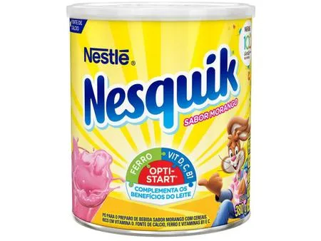 (Add 4un - R$ 29,68) Achocolatado em Pó Nescau Nesquik Morango