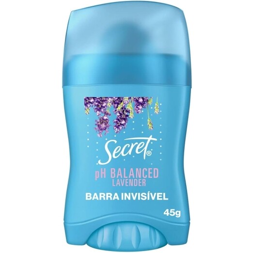 Desodorante Antitranspirante em Barra Secret Aroma de Lavanda com pH Balanceado 45g