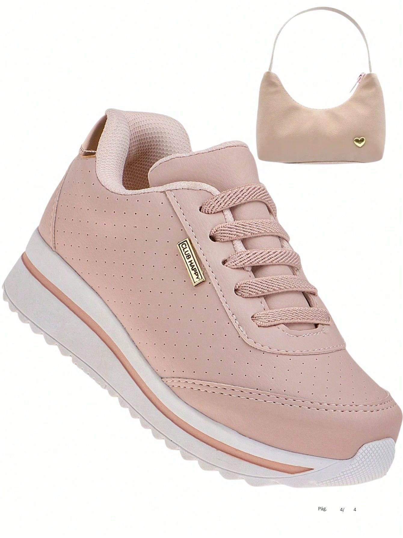 Tenis Infantil Feminino Rosa Com Brinde