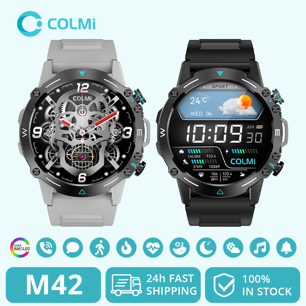 [Taxa Inclusa]Smartwatch Colmi M42 - Tela AMOLED, Resistência Militar, Ligações