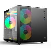 Gabinete Gamer C3Tech Aquarius Mini Tower Vidro Temperado M-ATX Black Sem Fonte Sem Fan - MT-G710BK