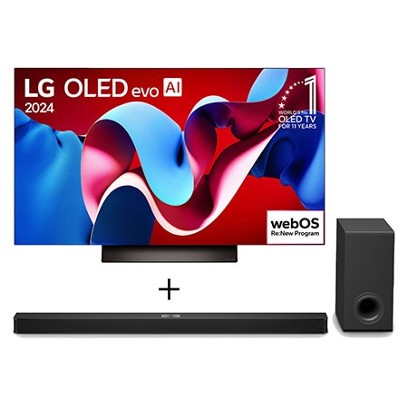 Combo Smart TV LG OLED evo AI C4 4K 65" 2024 + Soundbar LG S90TY | LG BR