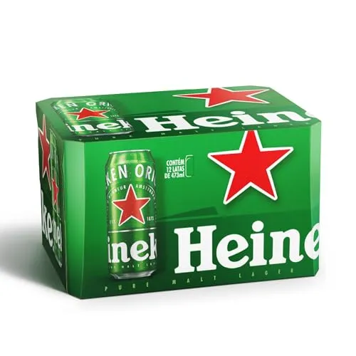 Pack Heineken Cerveja Pilsen - 12 Latas de 473ml