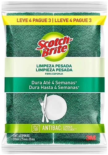 [REC/ +POR- R$4,40] Scotch-Brite, 3M, Esponja Multiuso - Leve 4 Pague 3