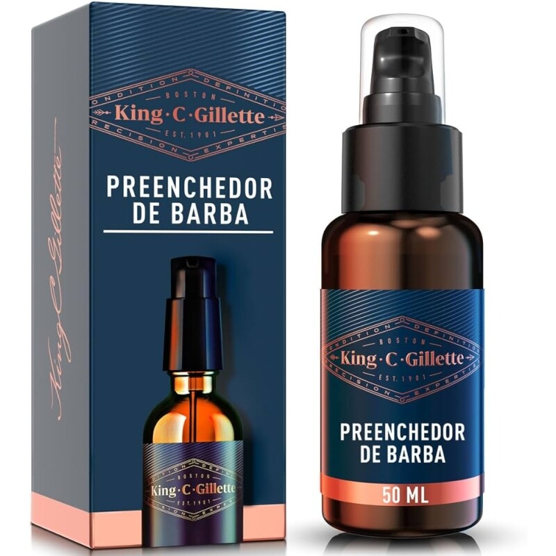 KING C GILLETTE Preenchedor de Barba 50ml Sérum para barba cuidado da barba para Homens produtos para barba aumenta o