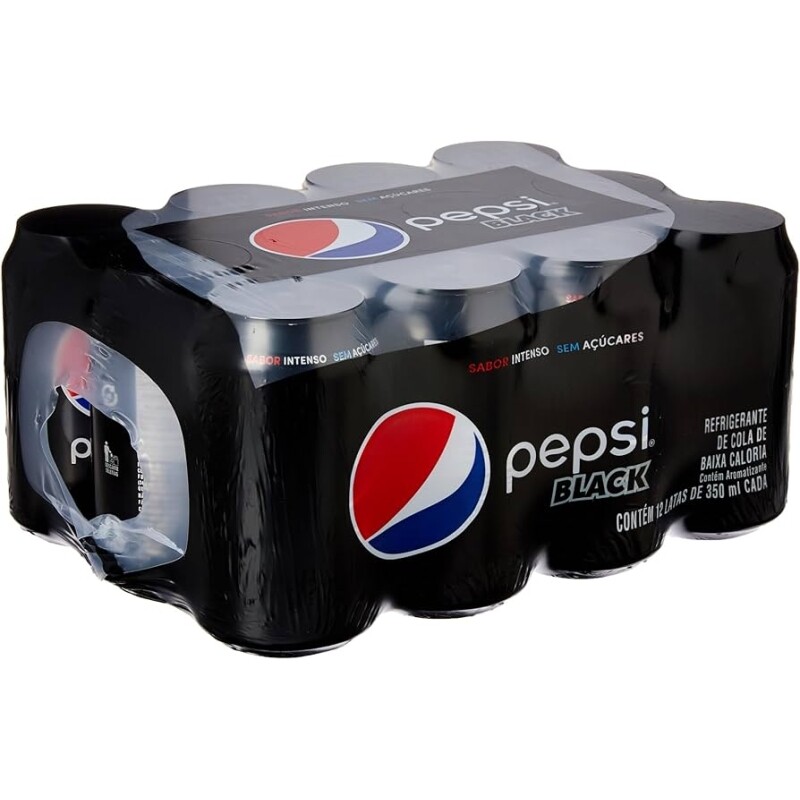 Refrigerante Pepsi Zero BLACK Lata 350Ml Pack (12 Unidades)