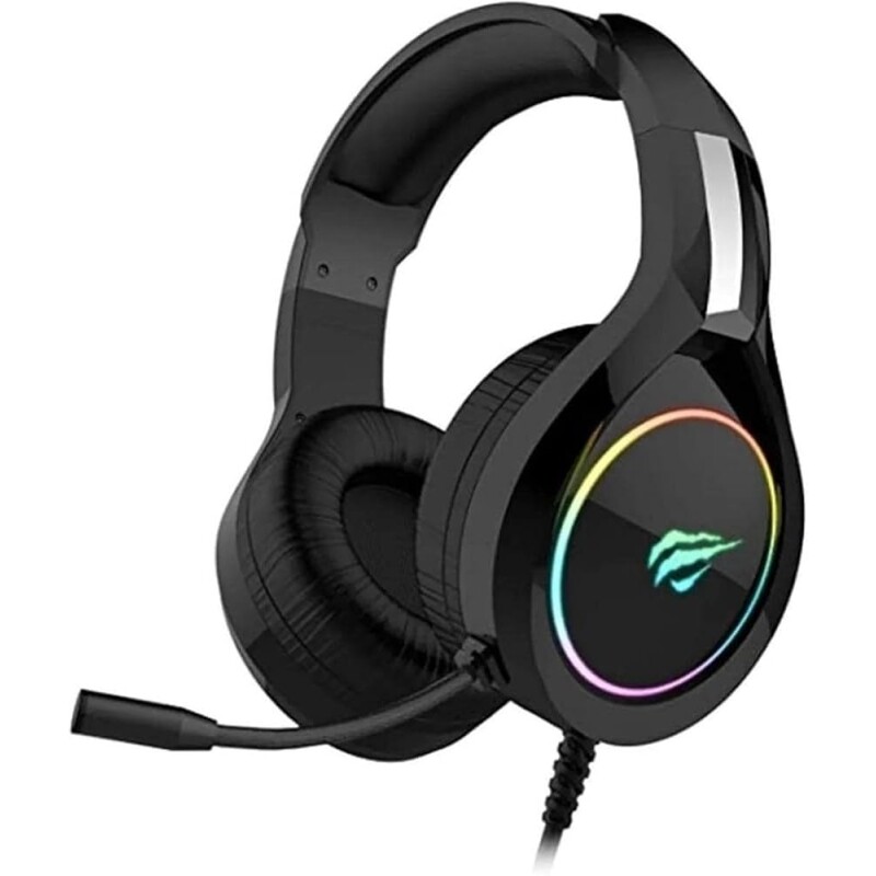 Havit HV-H2232d - Fone de Ouvido Gamer Iluminação RGB com Microfone Falante de 50mm Conector 3.5mm