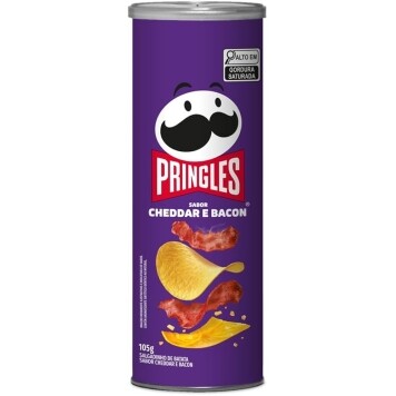 Salgadinho Batata Frita Pringles Cheddar e Bacon 105g