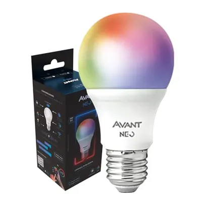 (Mais por Menos R$23,71) Lâmpada Inteligente LED Smart, compatível com Alexa, linha NEO, 10W, RGB, Luz branca e amarela (2700K-6500K), Bivolt, Avant