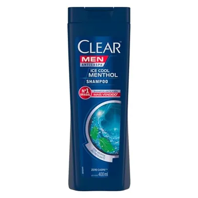 [Rec/+ por - R$15,55] Clear Shampoo Men Anticaspa Ice Cool Menthol 400Ml