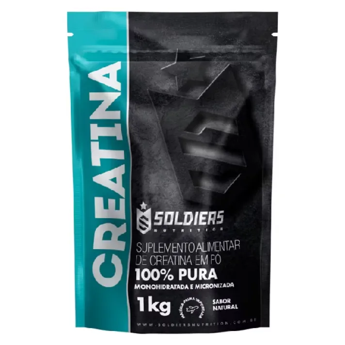 Dê uma olhada em Creatina Monohidratada 1Kg - 100% Pura Importada - Soldiers Nutrition