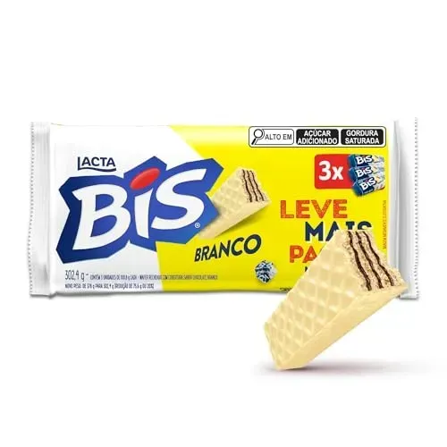 [+ Por - R$10,80] Bis Branco ou Preto - Kit com 3 unidades de 100,8g