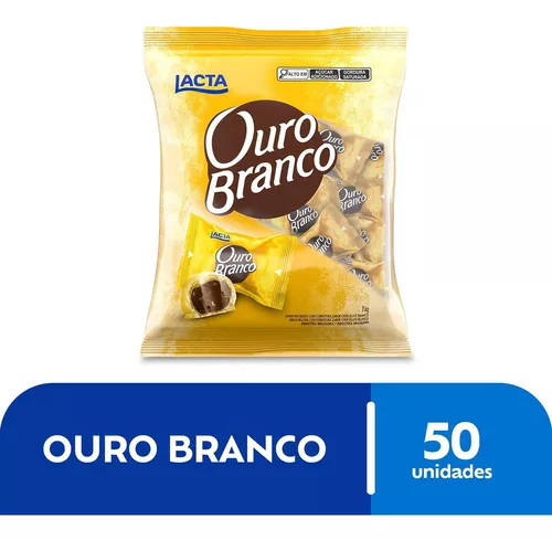 [R$38,00 levando 2 unidades] Bombom ouro branco pacote 1kg