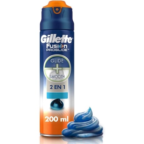 Gillette Fusion Proglide Gel de Barbear para Homens 2 em 1 Hidrata a Pele e reduz a Sensação de Irritação 200mL