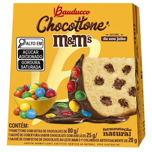 [+ por - R$8,50] Mini Chocottone®️ Bauducco M&M'S 80g