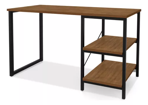 Escrivaninha Steel Mobile Star mdf de 120cm x 74cm x 45cm Preto/Imbuia