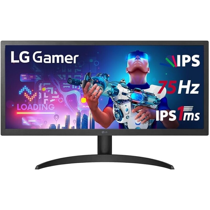 Monitor Gamer LG 25.7" UltraWide Full HD 75Hz 1ms Preto 26WQ500-B.AWZM