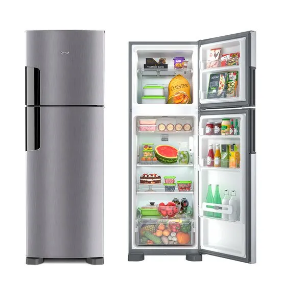 Geladeira Consul Frost Free Duplex com Altura Flex 386 Litros Inox - CRM44AK