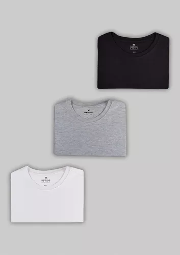 Kit Com 3 Camisetas Masculinas Básicas Hering -Loja Oficial