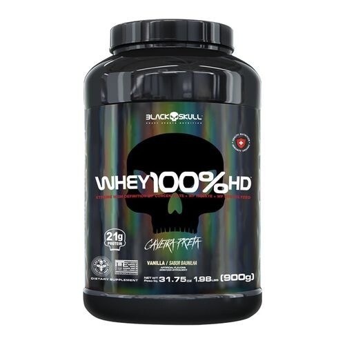 Whey Protein 100% HD Black Skull Baunilha 900g