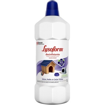 Lysoform Suave Odor Desinfetante Líquido Ideal para Pets Limpeza Pesada e Eficiente 1l