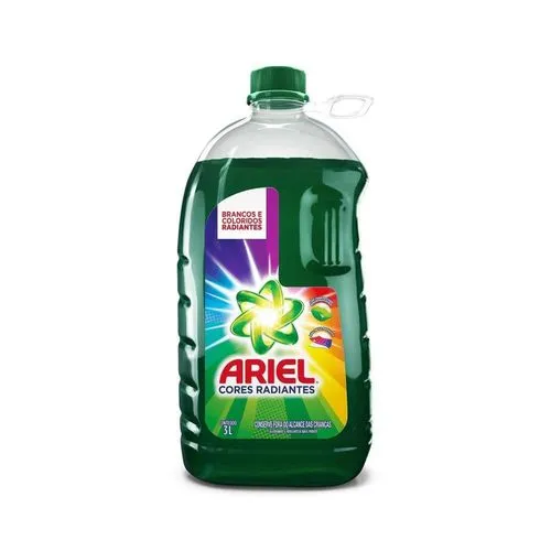 [2un - R$ 53,98] Sabão Líquido Ariel Cores Radiantes 3L