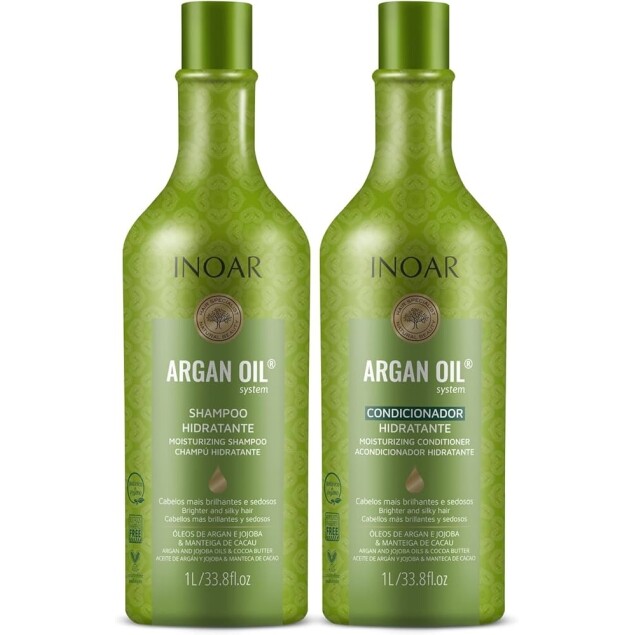 Inoar Kit Shampoo e Condicionador Argan Oil Hidratante 1000 Ml Inoar