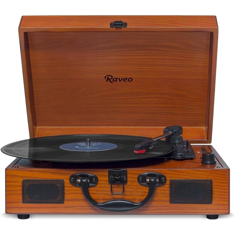 Vitrola Raveo com USB e Bluetooth Sonetto Wood 10W marrom