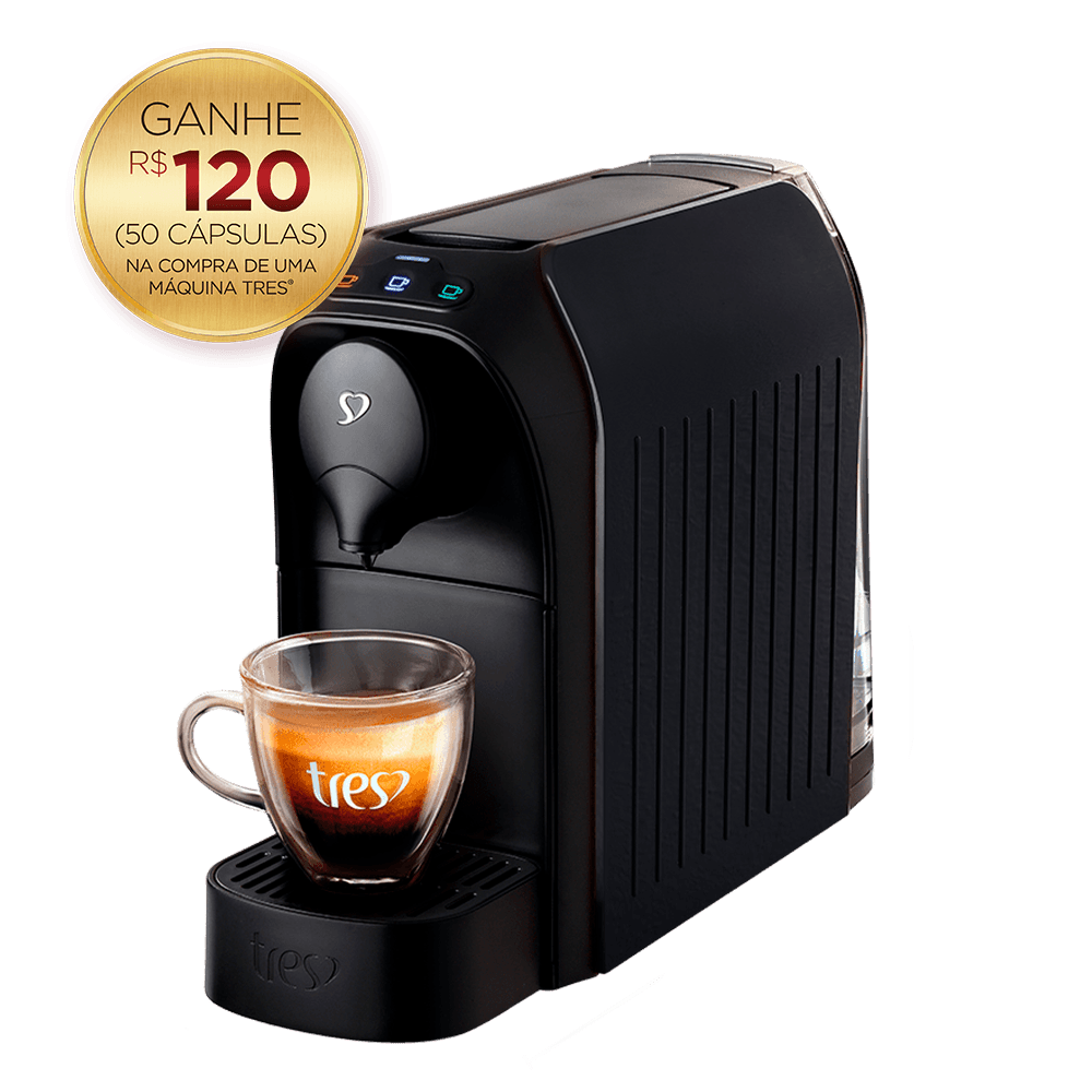 Cafeteira Espresso Passione Preta Automática - TRES 3 Corações 110V