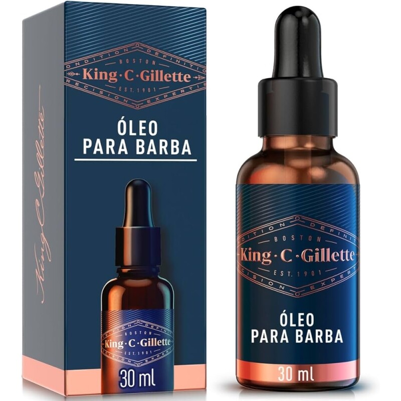 KING C GILLETTE Óleo para Barba 30ml Produtos para barba Hidratação e maciez para sua barba cuidado da barba de home