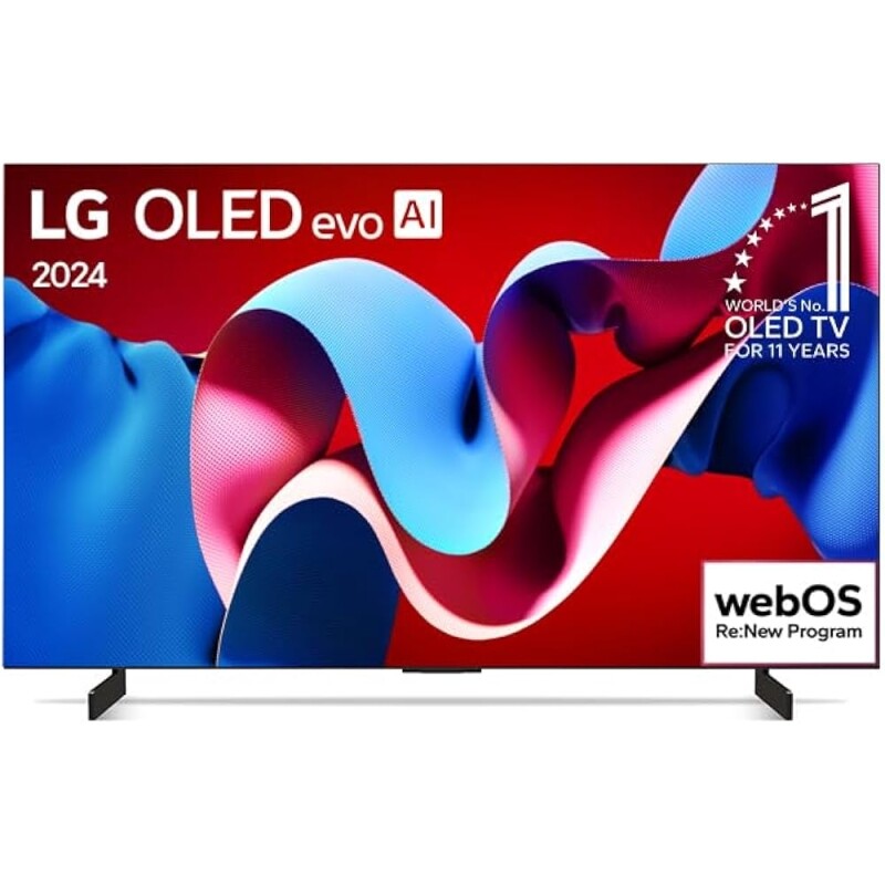 Smart TV 4K 42" LG OLED evo Gaming TV OLED42C4 Processador 9 Ger7 AI Painel 144Hz Design Ultra Slim Dolby Vision Dolby