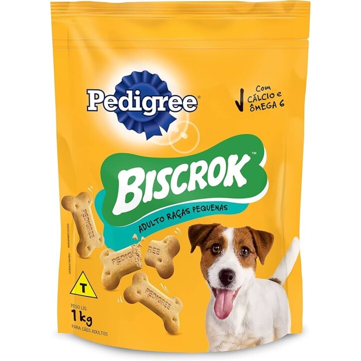 Biscoito Pedigree Biscrok Para Cães Adultos Raças Pequenas - 1Kg