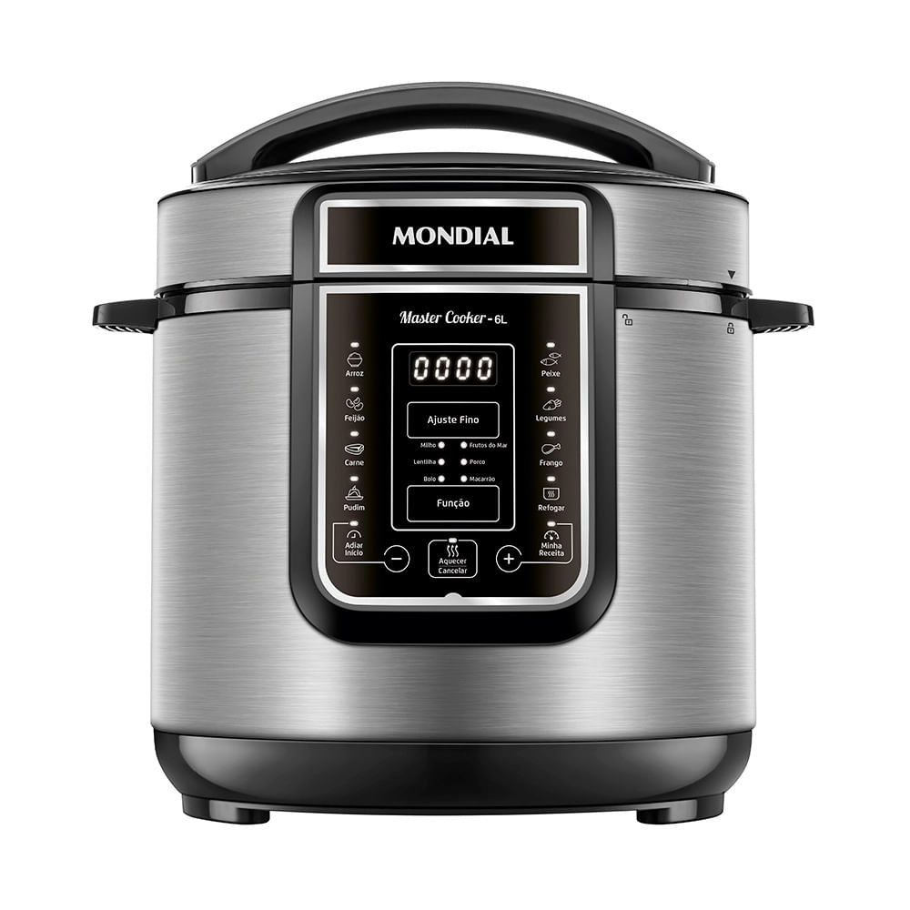 Panela de Pressão Elétrica Digital Mondial Master Cooker PE-60-6L-I - 220V