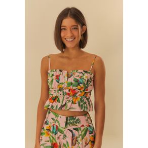 Blusa Estampada Colagem Brasil - Farm Rio